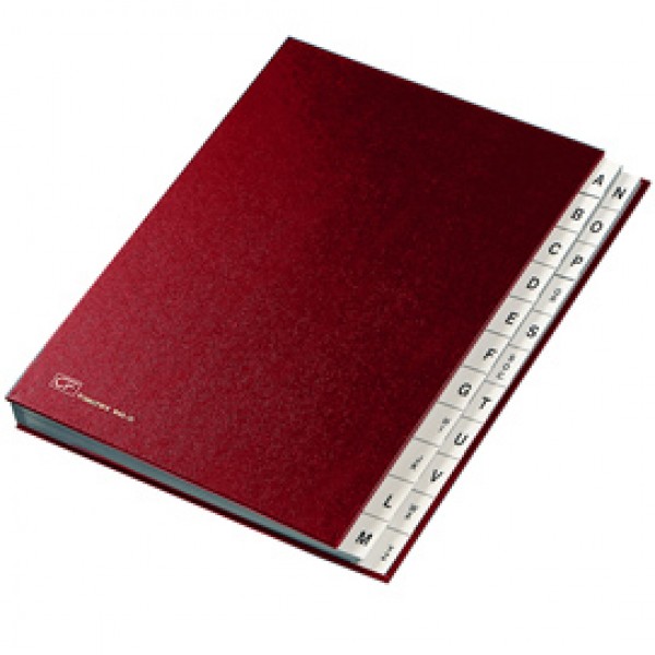 Classificatore alfabetico A/Z - 640D - 24x34 cm - rosso - Fraschini Classificatore alfabetico A/Z - 640D - 24x34 cm - rosso - Fraschini