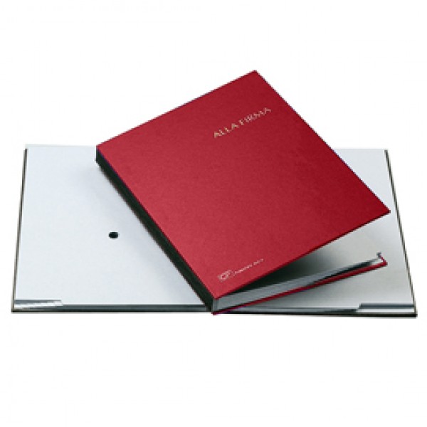Libro firma - 14 intercalari - 24x34 cm - rosso - Fraschini Libro firma - 14 intercalari - 24x34 cm - rosso - Fraschini