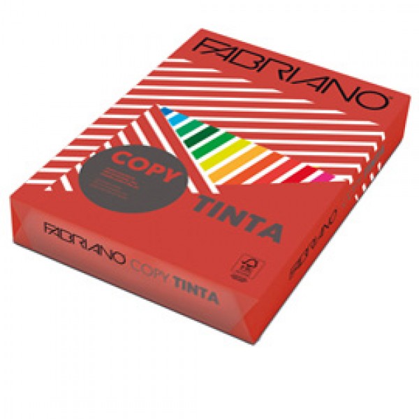 Carta Copy Tinta - A3 - 80 gr - colori forti rosso - Fabriano - conf. 250 fogli
