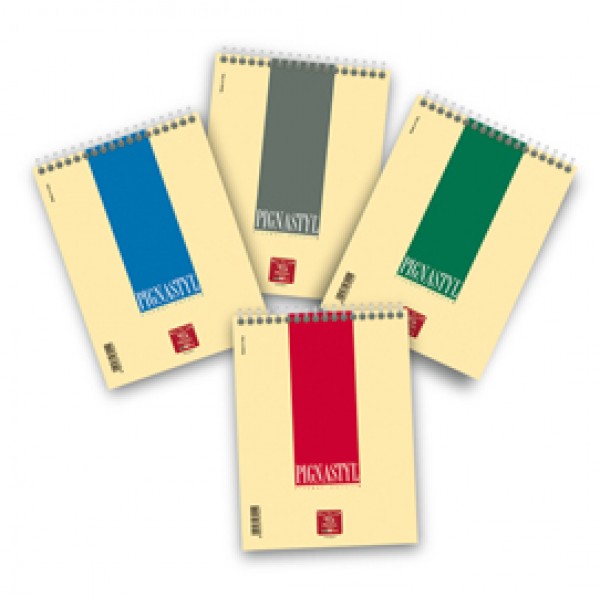 Blocco Pignastyl spiralato - 1 rigo - A5 - 80gr - 60 fogli - Pigna Blocco Pignastyl spiralato - 1 rigo - A5 - 80gr - 60 fogli - Pigna