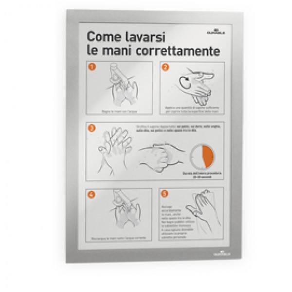 Cornice espositiva Duraframe® - A4 - 21 x 29,7 cm - silver - Durable