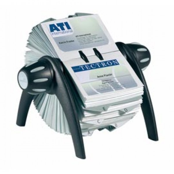 Portabiglietti da visita rotativo Visifix® Flip - 200 buste - 25 schede alfabetiche A/Z - 21,5x12x18,5 cm - Durable Portabiglietti da visita rotativo Visifix® Flip - 200 buste - 25 schede alfabetiche A/Z - 21,5x12x18,5 cm - Durable