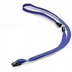 Cordoncino per portabadge - tessuto blu - 44 x 1 cm - Durable - conf. 10 pezzi