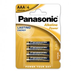 Pile Ministilo AAA - 1,5V - alcalina - Panasonic - blister 4 pezzi