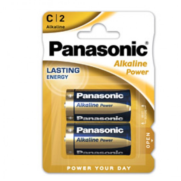 Pile Mezzatorcia C - 1,5V - alcalina - Panasonic - blister 2 pezzi Pile Mezzatorcia C - 1,5V - alcalina - Panasonic - blister 2 pezzi