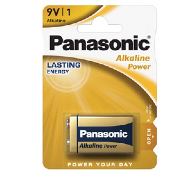 Pila Transistor - 9V - alcalina - Panasonic - blister 1 pezzo