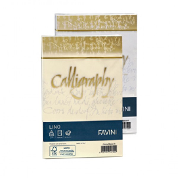 Buste Calligraphy Lino - 120 x 180 mm - 120 gr - bianco 01 - Favini - conf. 25 pezzi Buste Calligraphy Lino - 120 x 180 mm - 120 gr - bianco 01 - Favini - conf. 25 pezzi