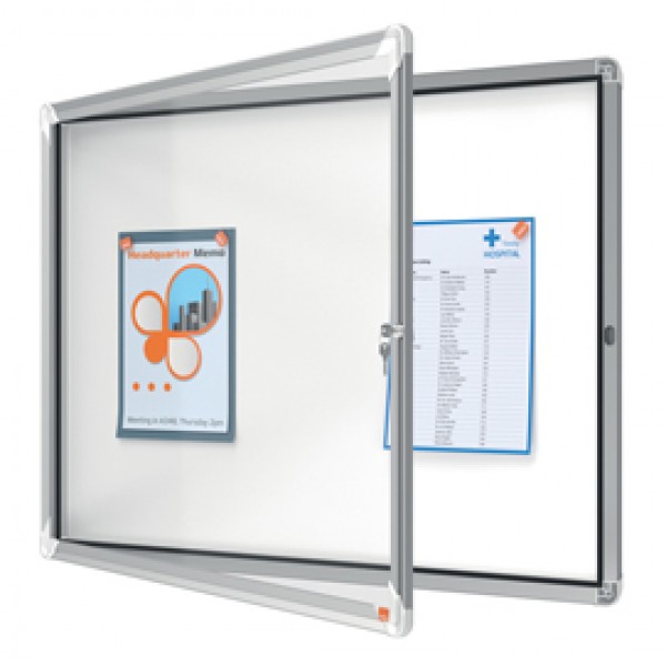 Bacheca per interni - fondo magnetico bianco - 8 fogli A4 - orizzontale - Nobo Bacheca per interni - fondo magnetico bianco - 8 fogli A4 - orizzontale - Nobo