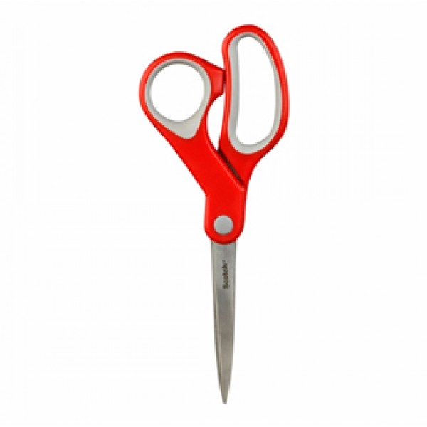 Forbici Comfort - 18 cm - impugnatura asimmetrica - lama in acciaio - rosso - Scotch® Forbici Comfort - 18 cm - impugnatura asimmetrica - lama in acciaio - rosso - Scotch®