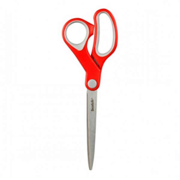 Forbici Comfort - 20 cm - impugnatura asimmetrica - lama in acciaio - rosso - Scotch® Forbici Comfort - 20 cm - impugnatura asimmetrica - lama in acciaio - rosso - Scotch®