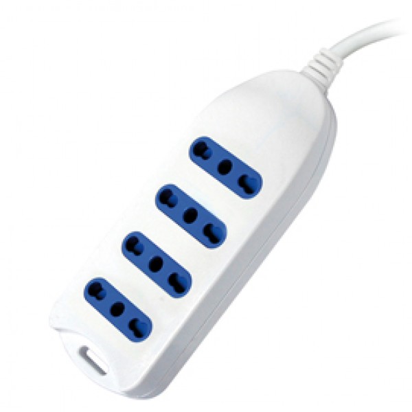 Presa multipla - 4 prese standard italiano - cavo da 1.5 mt - MKC Presa multipla - 4 prese standard italiano - cavo da 1.5 mt - MKC