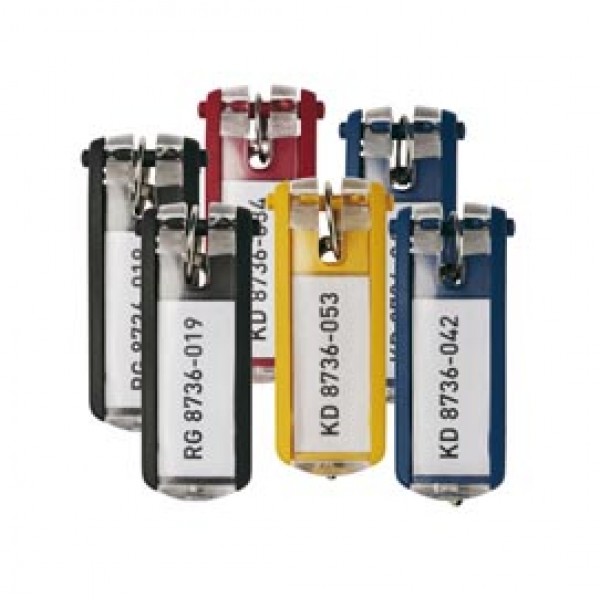 Portachiavi Key Clip - rosso - Durable - conf. 6 pezzi Portachiavi Key Clip - rosso - Durable - conf. 6 pezzi