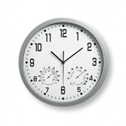 Orologio da parete Weather Station 3217 - diametro 35 cm - bianco - Lebez