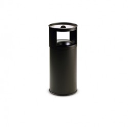 Gettacarte/posacenere autoestinguente - 40 L - diametro 31 cm - H 80 cm - nero - StilCasa