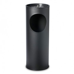 Gettacarte/posacenere - 17 L - diametro 24,3 cm - H 66,5 cm - nero - StilCasa