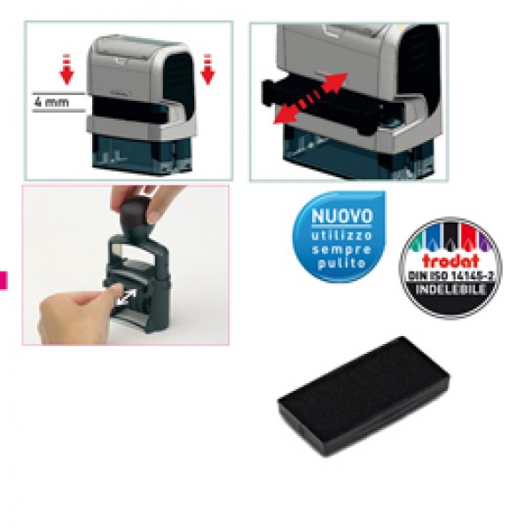 Tampone di ricambio 6/5756 - nero - Trodat Tampone di ricambio 6/5756 - nero - Trodat