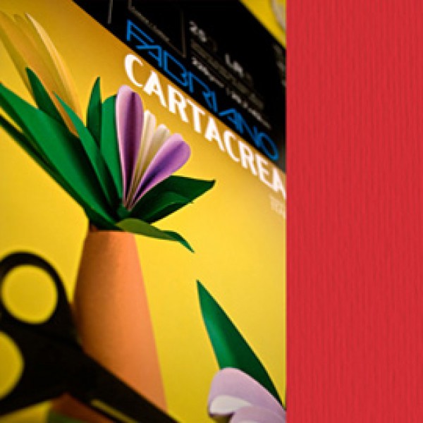 Cartoncino CartaCrea - 35x50cm - 220gr - ciliegia - Fabriano - blister 10 fogli Cartoncino CartaCrea - 35x50cm - 220gr - ciliegia - Fabriano - blister 10 fogli