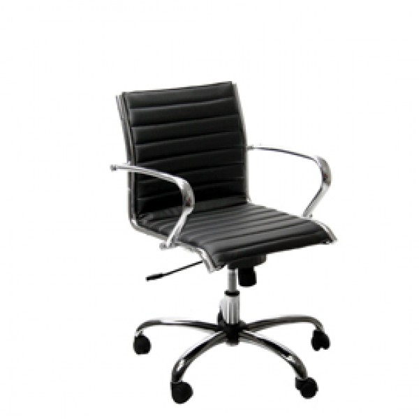 Poltrona direzionale Pollux new PND - pelle - con ruote e braccioli - nero - Unisit Poltrona direzionale Pollux new PND - pelle - con ruote e braccioli - nero - Unisit