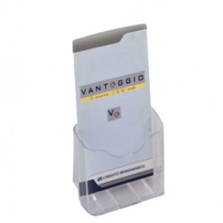 Portadepliant da banco - 1 tasca 1/3 A4 - 12x20x9 cm - Tecnostyl