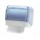 Dispenser per asciugamani in rotolo/fogli - 30x19,5x25,1 cm - plastica - bianco/azzurro trasparente - Mar Plast