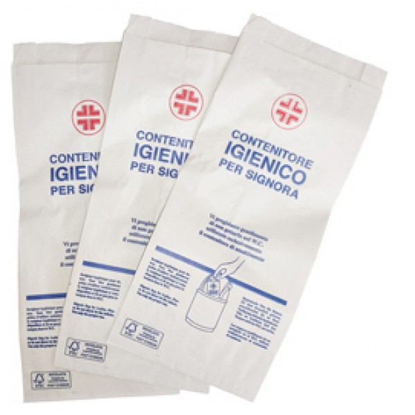 Sacchetti igienici - 28x12 cm - bianco - Mar Plast - conf. 200 pezzi Sacchetti igienici - 28x12 cm - bianco - Mar Plast - conf. 200 pezzi