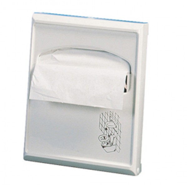 Dispenser per carta copriwater Mini - 23x5,5x29,5 cm - bianco - Mar Plast Dispenser per carta copriwater Mini - 23x5,5x29,5 cm - bianco - Mar Plast