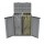 Contenitore EcoCab 2 per raccolta differenziata - 68x39x88,7 cm - 2 portasacco da 110 L ciascuno - grigio/nero - Terry