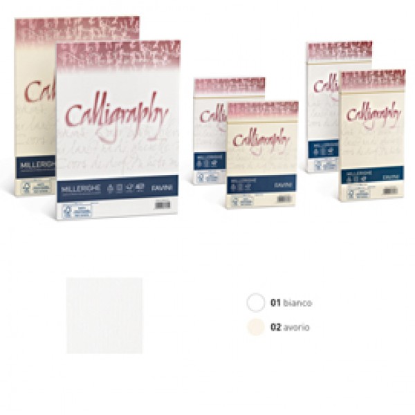 Busta Calligraphy Millerighe - 110 x 220 mm - 100 gr - avorio 02 - Favini - conf. 25 pezzi Busta Calligraphy Millerighe - 110 x 220 mm - 100 gr - avorio 02 - Favini - conf. 25 pezzi