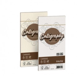 Busta Calligraphy Canvas - 110 x 220 mm - 100 gr - avorio 02 - Favini - conf. 25 pezzi