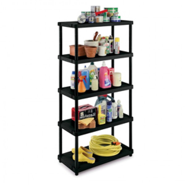 Scaffale 4080/5 - 5 ripiani - 80 x 40 x 173,4 cm - PPL - nero - Terry Scaffale 4080/5 - 5 ripiani - 80 x 40 x 173,4 cm - PPL - nero - Terry