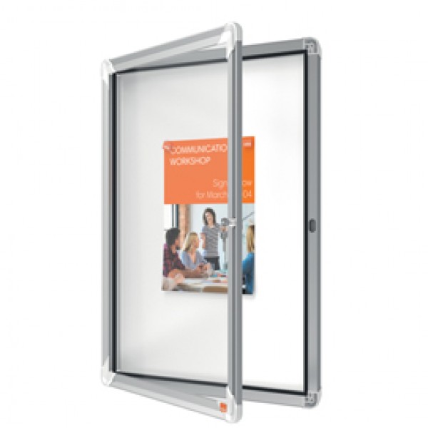 Bacheca per interni - fondo magnetico bianco - 4 fogli A4 - verticale - Nobo Bacheca per interni - fondo magnetico bianco - 4 fogli A4 - verticale - Nobo