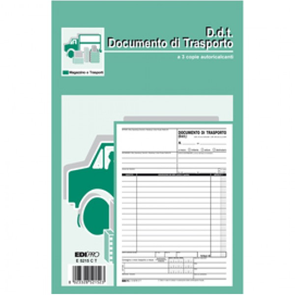 Blocco DDT - 33 fogli 3 copie autoricalcanti - 23 x 14,8cm - Edipro Blocco DDT - 33 fogli 3 copie autoricalcanti - 23 x 14,8cm - Edipro