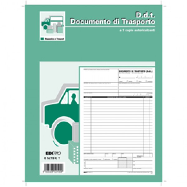 Blocco DDT - 33 fogli 3 copie autoricalcanti - 29,7 x 22cm - Edipro Blocco DDT - 33 fogli 3 copie autoricalcanti - 29,7 x 22cm - Edipro