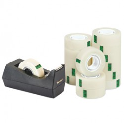 Dispenser C38 per nastri fino a 33 mt - 14 rotoli Scotch® Magic™ 900 inclusi - nero - Scotch®