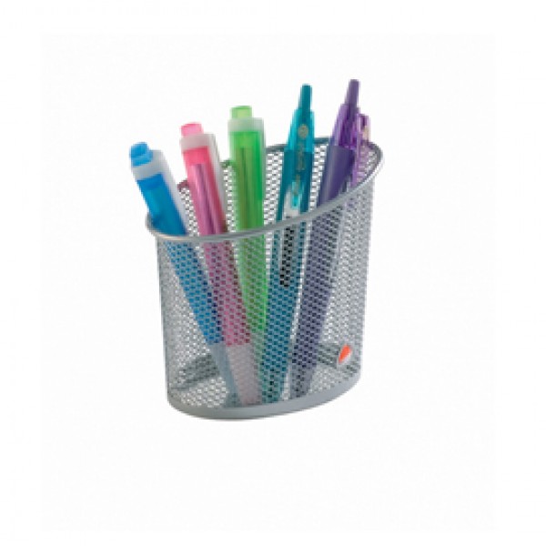 Portapenne Mesh - rete metallica - 10,5x7,3x10,3 cm - argento - Alba Portapenne Mesh - rete metallica - 10,5x7,3x10,3 cm - argento - Alba