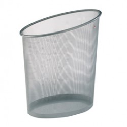 Cestino gettacarte Mesh - rete metallica - 18 lt - argento - Alba