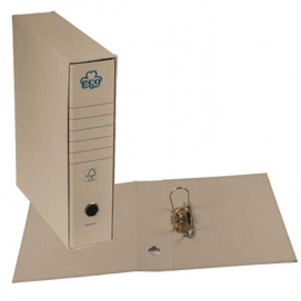 Registratore Eco New - dorso 8 cm - protocollo 23 x 33 cm - grigio - Brefiocart Registratore Eco New - dorso 8 cm - protocollo 23 x 33 cm - grigio - Brefiocart