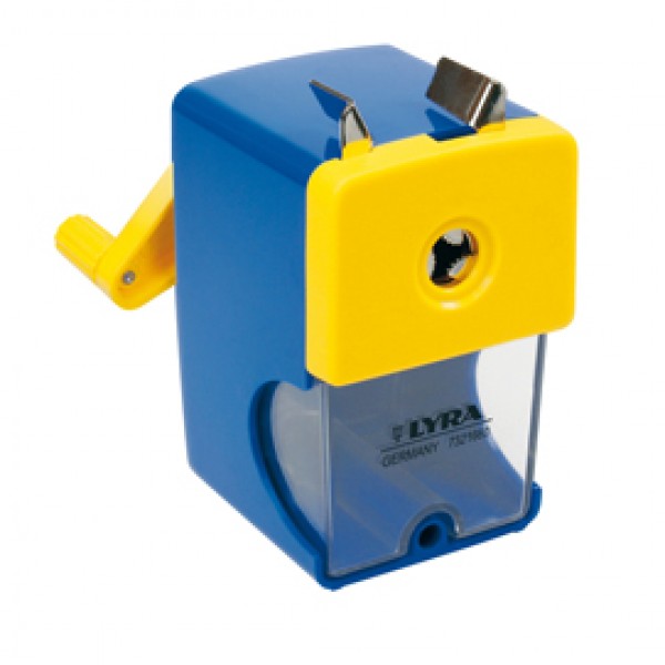 Temperamatite a manovella con contenitore - 1 foro - Lyra Temperamatite a manovella con contenitore - 1 foro - Lyra