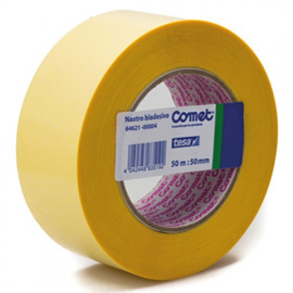 Nastro biadesivo - 50 mt x 50 mm - trasparente - Comet®