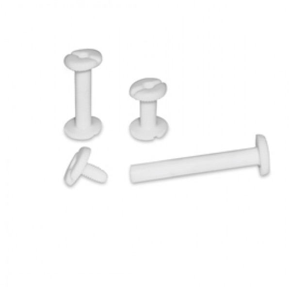 Viti sepolte - plastica - 5 mm - bianco - CWR - conf. 20 pezzi Viti sepolte - plastica - 5 mm - bianco - CWR - conf. 20 pezzi