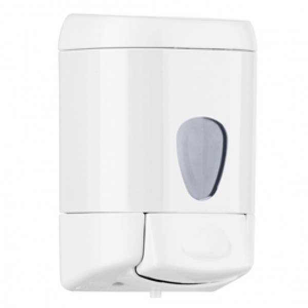 Dispenser da muro Prestige per sapone liquido - 15,9x8x10,5 cm - capacità 0,55 L - bianco - Mar Plast Dispenser da muro Prestige per sapone liquido - 15,9x8x10,5 cm - capacità 0,55 L - bianco - Mar Plast