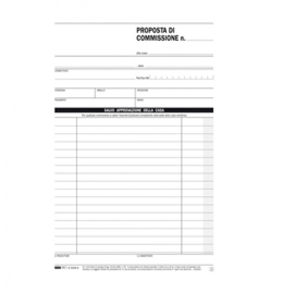 Blocco copia commissione - 50 fogli 2 copie autoricalcanti - 23 x 15cm - Edipro Blocco copia commissione - 50 fogli 2 copie autoricalcanti - 23 x 15cm - Edipro