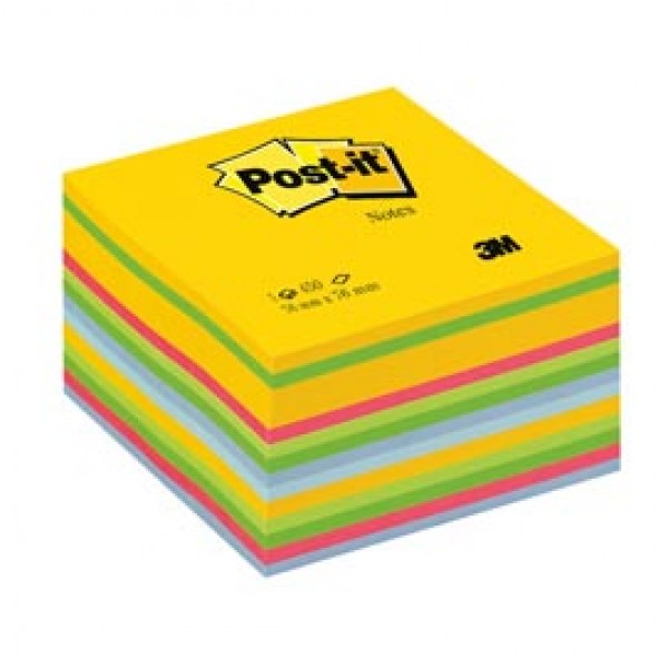 Blocco foglietti Cubo - 2030-U UL - 76 x 76 mm - 72 gr - colori assortiti - 450 fogli - Post it® Blocco foglietti Cubo - 2030-U UL - 76 x 76 mm - 72 gr - colori assortiti - 450 fogli - Post it®