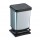 Pattumiera a pedale Paso - 29x27x46 cm - 20 L - PPL metallizzato - nero/argento - Rotho
