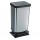 Pattumiera a pedale Paso - 35x26x68 cm - 40 L - PPL metallizzato - nero/argento - Rotho