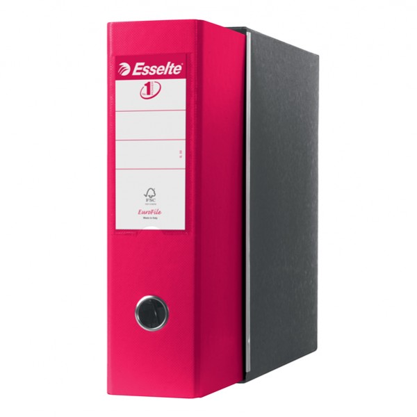 Registratore Eurofile G53 - dorso 8 cm - commerciale 23x30 cm - fucsia - Esselte Registratore Eurofile G53 - dorso 8 cm - commerciale 23x30 cm - fucsia - Esselte