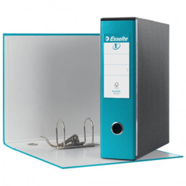 Registratore Eurofile G53 - dorso 8 cm - commerciale 23x30 cm - turchese - Esselte Registratore Eurofile G53 - dorso 8 cm - commerciale 23x30 cm - turchese - Esselte