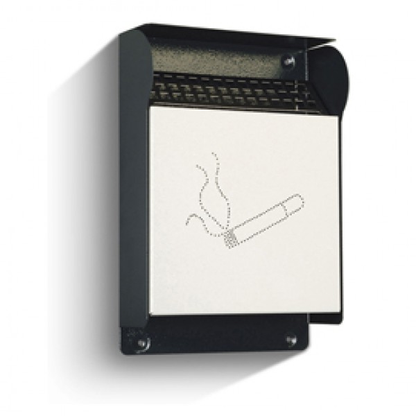 Posacenere murale - da esterno - 23,5 x 33 x 7 cm - grigio scuro - Metalplus Posacenere murale - da esterno - 23,5 x 33 x 7 cm - grigio scuro - Metalplus