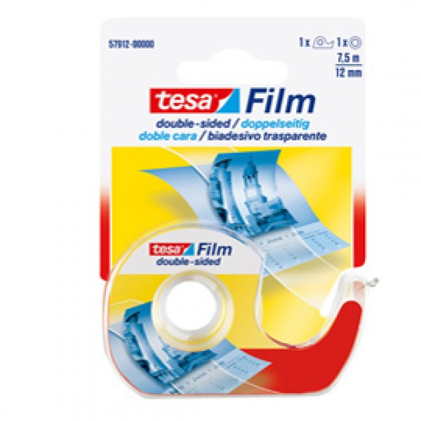 Nastro biadesivo Tesa® Film - in chiocciola - 7,5 mt x 12 mm - trasparente - Tesa®