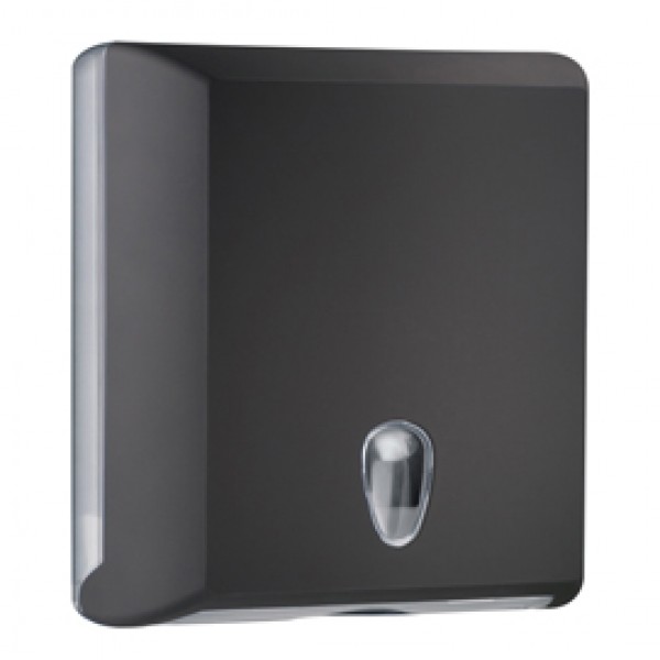 Dispenser asciugamani piegati Soft Touch - 29x10,5x30,5 cm - nero - Mar Plast Dispenser asciugamani piegati Soft Touch - 29x10,5x30,5 cm - nero - Mar Plast